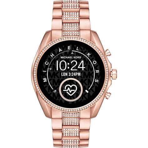 michael kors rose gold la|rose gold michael kors smartwatch.